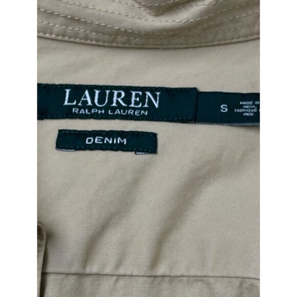 Ralph Lauren Womens Khaki Cotton Belted Shirt Dress - Picture 7 of 9